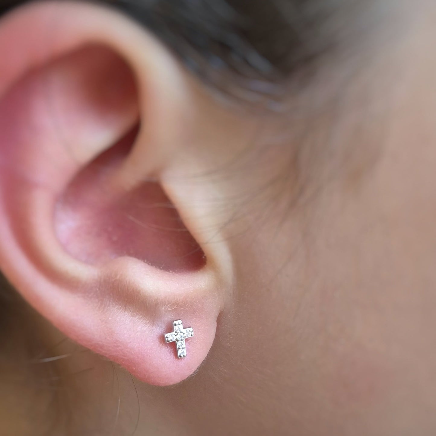 Signature Cross Stud Earrings - 925 Sterling Silver