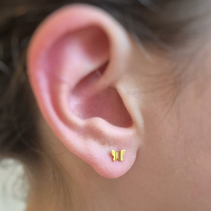 Butterfly Stud Earrings - 18ct gold plated