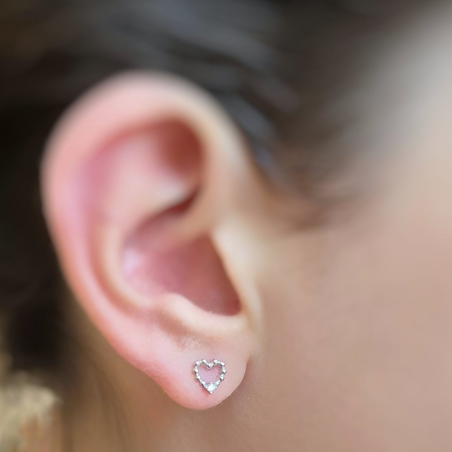 Dainty Heart Stud Earrings - 925 Sterling Silver