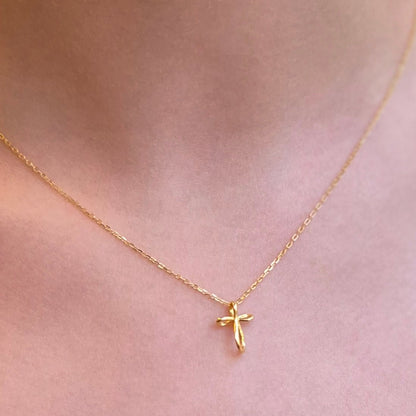 Purity Cross Necklace - 18ct Gold Plated