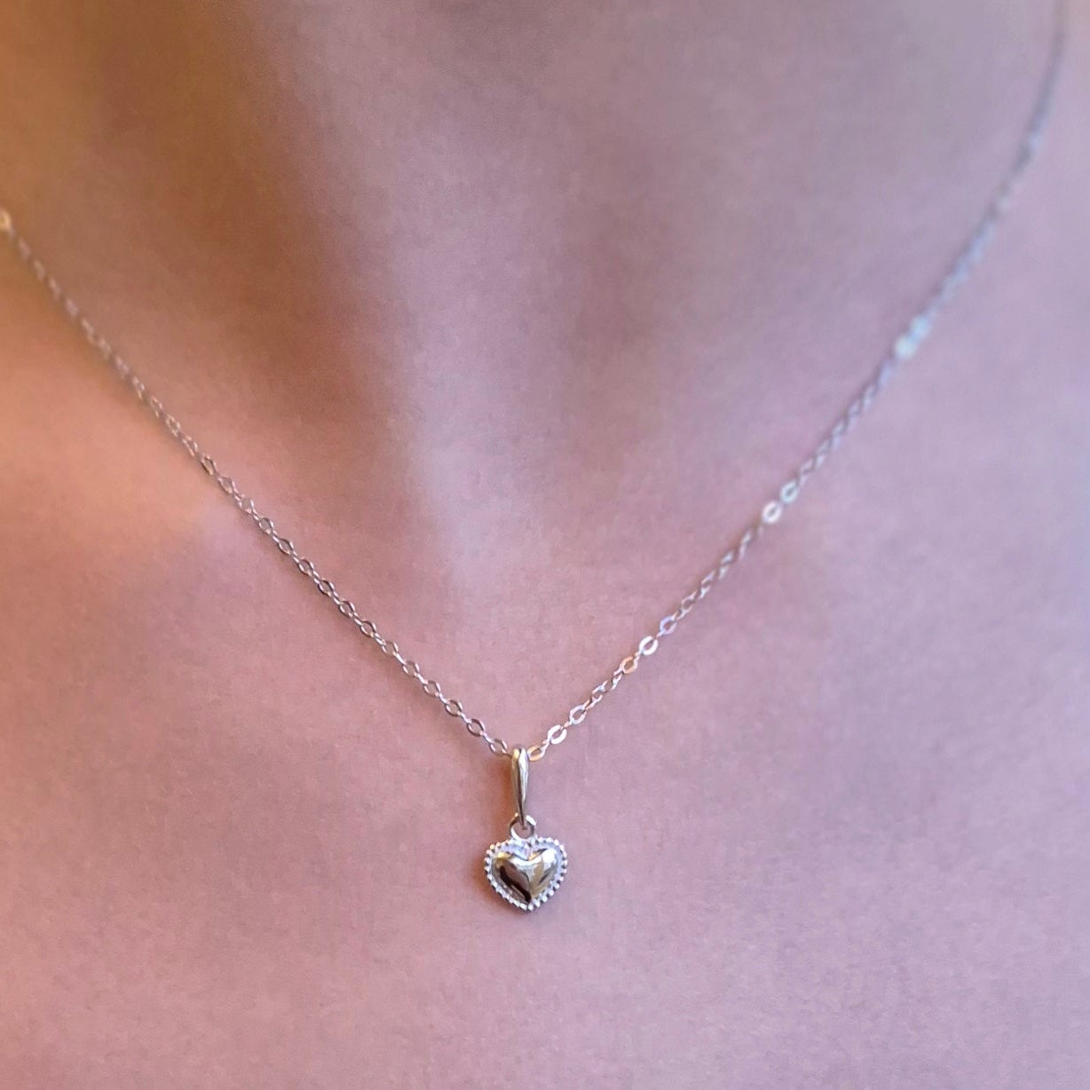 Classic Heart Necklace - 925 Sterling Silver