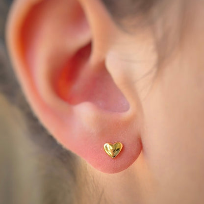 Hearts Bracelet and earrings jewellery set - 14ct Gold Plated