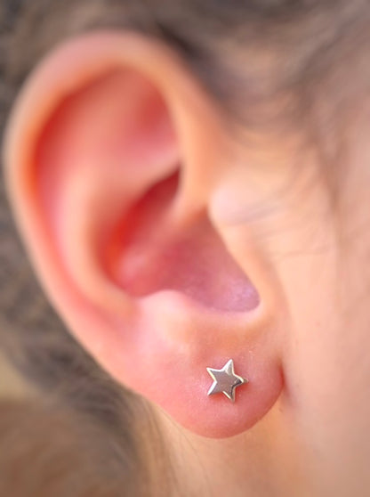 Star Stud Earrings - 925 Sterling Silver