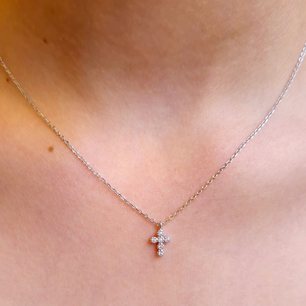 Silver Signature Signature Cross Necklace - 925 Sterling Silver – Ameliana