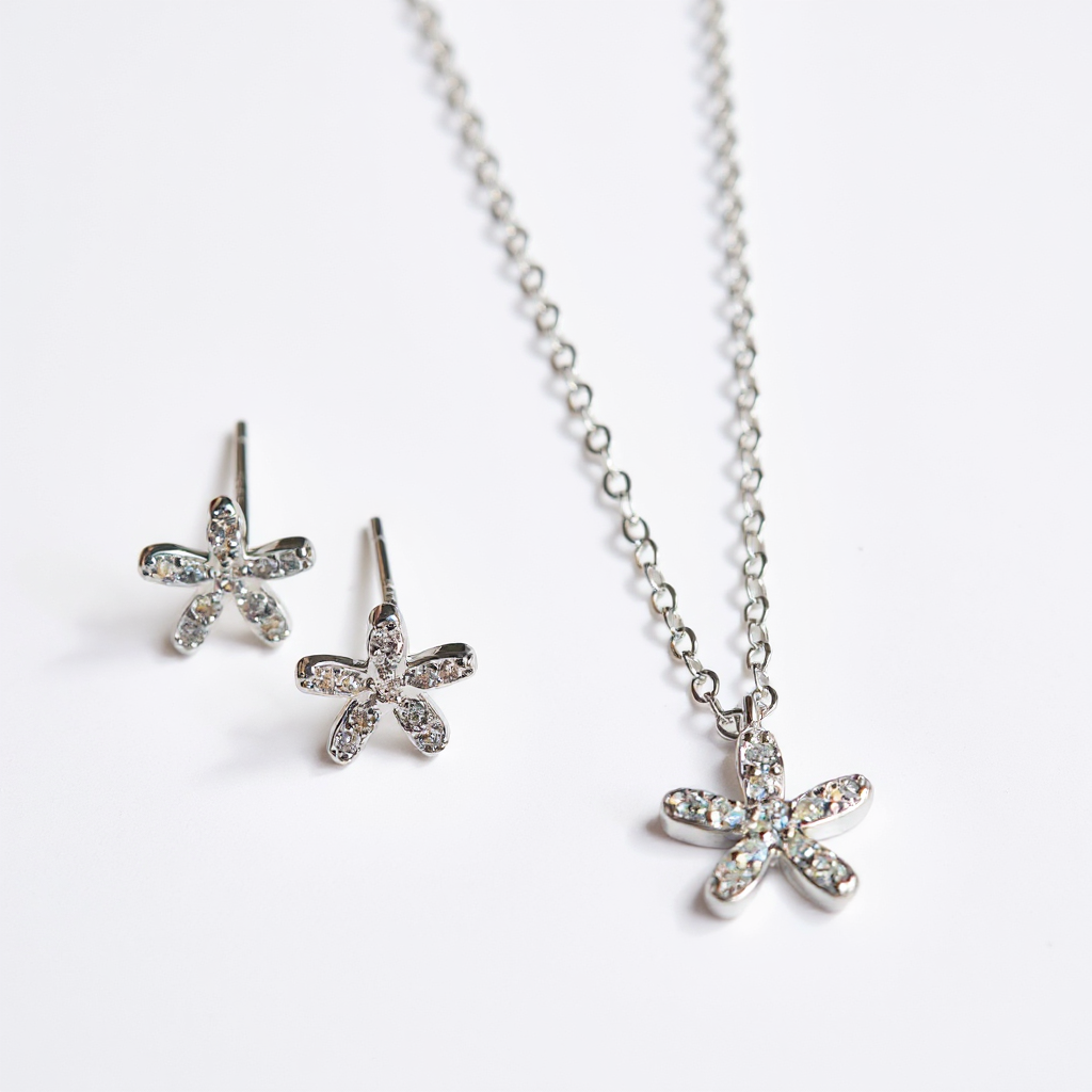 Classic Flower Set - 925 Sterling Silver