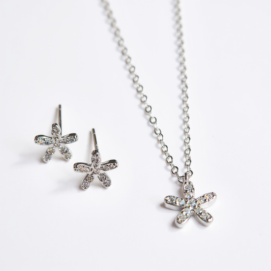 Classic Flower Set - 925 Sterling Silver