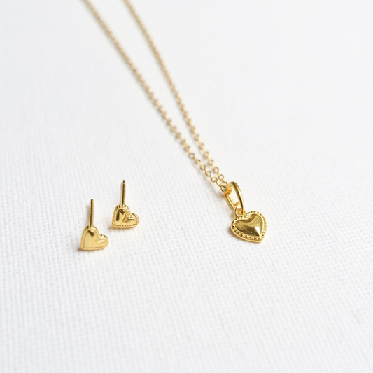 Classic Heart Set - 14ct Gold Plated