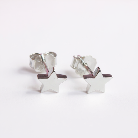 Star Stud Earrings - 925 Sterling Silver