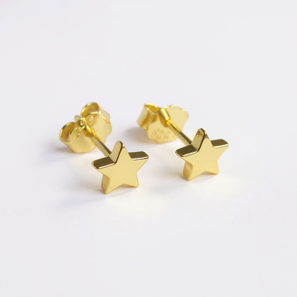 Star Stud Earrings - 14ct gold plated