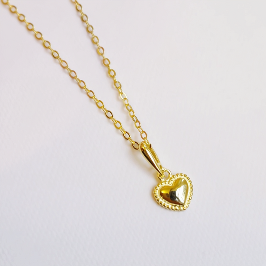 Classic Heart Necklace - 14ct gold plated