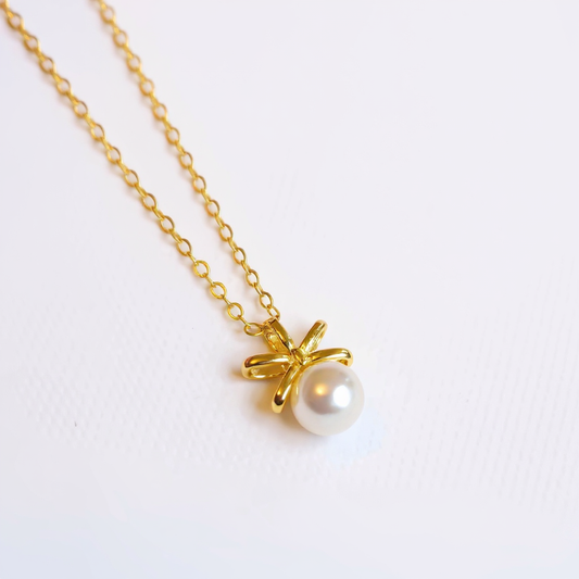 Pearl Necklace - 14ct Gold Plated