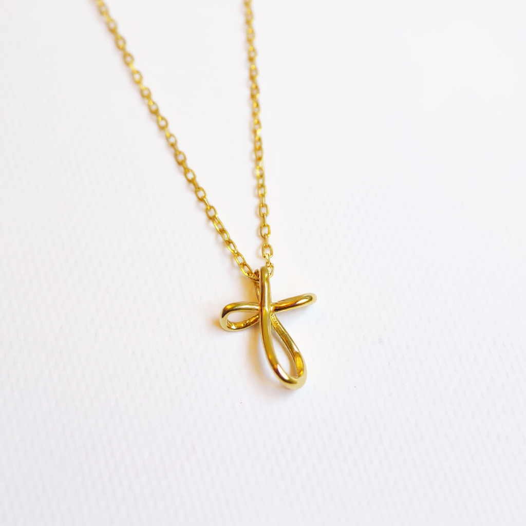 Purity Cross Necklace - 18ct Gold Plated