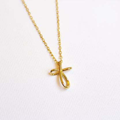 Purity Cross Necklace - 18ct Gold Plated