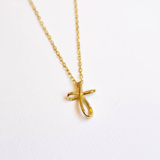 Purity Cross Necklace - 18ct Gold Plated
