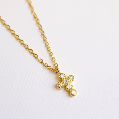 Signature Cross Necklace - 925 Sterling Silver + 18K Gold Plated